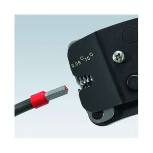 KNIPEX - 97 53 08 SB Pince à sertir auto-ajustable pour embouts de fils avec chargement frontal brunie, poignées avec multi-compon - Product Image 2