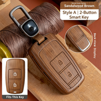 Étui de protection en métal pour clé de voiture Vinfast VF3 VF5 VF8 VF9 LUX, coque de protection en grain de bois, porte-clés, accessoires intérieurs auto