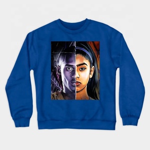 2025 hommes de haute qualité sweats surdimensionnés goutte épaule blanc col rond épais poids lourd hiver sweat - Product Image 2