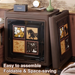 Dayooh กล่องเก็บของพลาสติกทรงลูกบาศก์อเนกประสงค์พับเก็บได้พร้อมล้อเก็บของเล่น - Product Image 4