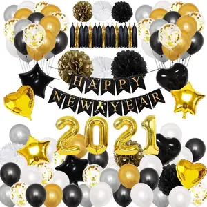 Happy New Year Party Decorations 2021 Party Supplies Set Party Favor Packs