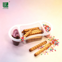 Approvisionnement direct usine OEM Vente en gros Personnalisé Biscuit en bâtonnet crémeux au chocolat 3-en-1 Multicolore Mini Bonbons en forme de haricot