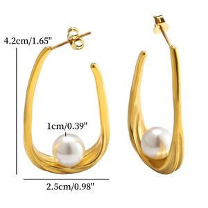 2025 серьги-гвоздики из нержавеющей стали, 18 карат - Product Image 6