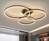 Lustre Suspendu Circulaire Moderne pour Salon Chambre à Coucher, Éclairage Intérieur Plafonnier LED