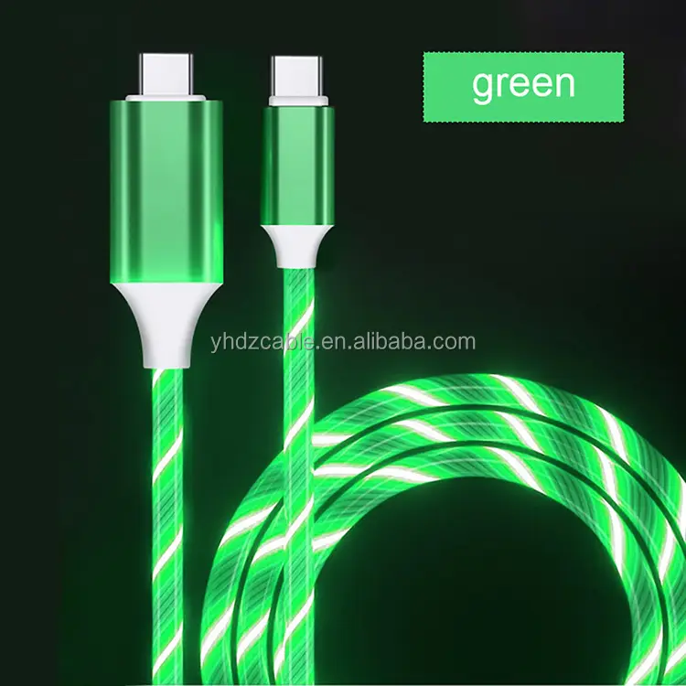 Factory wholesale new LED streamer light fast charging data cable popular PD data cable for iPhone 13 12 11