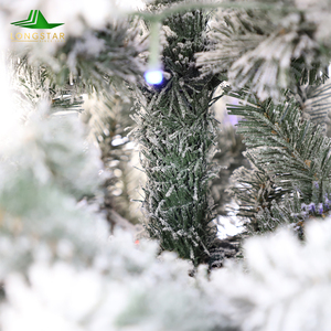 Sapin de Noël floqué épais en gros, sapin artificiel réaliste en PE/PVC avec support métallique pour décoration intérieure des fêtes - Product Image 6
