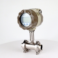 Sensor de Caudalímetro de Turbina de Acero Inoxidable de Alta Precisión (0.5%) con Conexión Abrazadera, Salida de Pulso Digital, para Líquidos y Agua, 4-20mA RS485