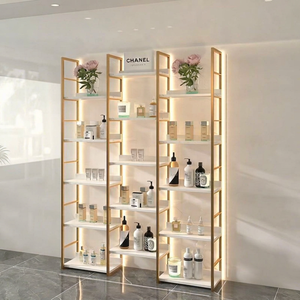 Estante de Exhibición de Cosméticos, Exhibidor de Productos, Estante para Salón de Belleza, Estante para Cuidado de la Piel con Luz - Product Image 1
