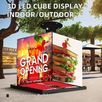 Display LED a Cubo Creativo per Pubblicità Birra, Schermo LED Interno P1.86, Display LED Magico IP65