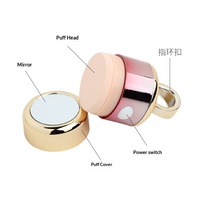 Masseur vibrant électrique portable Amily avec tête remplaçable, sans traces de poudre, pour le maquillage et la beauté