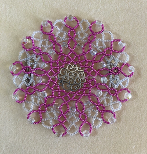 <span class=keywords><strong>Kippa</strong></span> personnalisée pour femmes, fabriquée à la main avec des perles, fil de cristal, pour femmes, Bat Mitzvah, couvre-chef de la synagogue, yarmulke en perles, <span class=keywords><strong>kippa</strong></span> - Product Image 3
