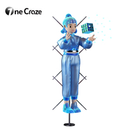 Equipo de publicidad Ventilador Colocable Pantalla LED holográfica 7d Hologramas Proyector Tecnología 3D sin barreras Ventilador LED 3D Holograma