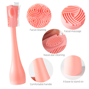 Draagbare Multifunctionele Mee-Eter Verwijderaar Waterdichte Gezichts Diepe Reinigingsborstel Zachte Siliconen Scrubber Reinigingsborstel - Product Image 5