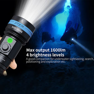 Senter Selam Xtar Original D26 1600S Lumens, Daya Baterai Isi Ulang, Tahan Lama, untuk Menyelam di Gua dan Aktivitas Bawah Air - Product Image 4