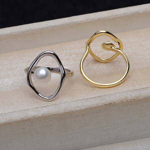 Anneau ouvert en argent S925 fait main, réglable, 7-8 boucles, 3 mm, plaqué or 14 carats, accessoires de bijoux - anneaux de jonction et porte-perles - Product Image 3