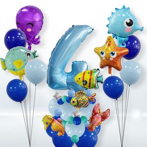 Set de Decoración con Globos de Animales Marinos, Globos de Pulpo, Pez y Criaturas Marinas para Fiestas Infantiles - Product Image 6
