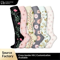 Nouvelles chaussettes de compression sportives haute pression pour femmes, en nylon anti-frottement, pour la course et le soin des pieds (ODM)