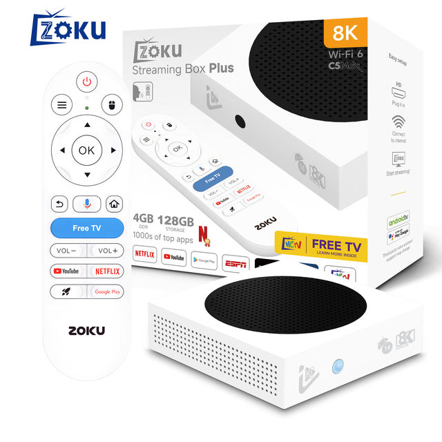 128GB 4GB RAM Android 14 C5MAX Allwinner H618 Quad Core 8K Decoding WiFi6 Ultra HD Streaming TV Box High Speed