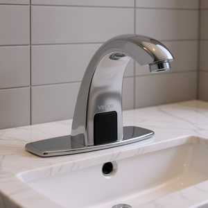 Grifo de Lavabo sin Contacto Vevor, Plateado Cromado, con Sensor de Movimiento Automático, Diseño Moderno de un Solo Orificio - Product Image 2