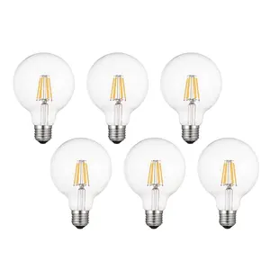 סיטונאי דקורטיבי ברור E26 E27 110v 220v 4w 6w 8w G80 G95 G125 Dimmable LED בציר אדיסון נימה הנורה אור