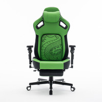 Fauteuil de gaming moderne color block à motif imprimé, avec accents chromés, siège baquet, rembourrage épais et coussin large, pour la maison et le studio