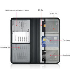 Étui pour <span class=keywords><strong>permis</strong></span> <span class=keywords><strong>de</strong></span> <span class=keywords><strong>conduire</strong></span> en cuir PU, organiseur <span class=keywords><strong>de</strong></span> documents d'immatriculation du véhicule, <span class=keywords><strong>porte</strong></span>-carte d'assurance automobile - Product Image 4