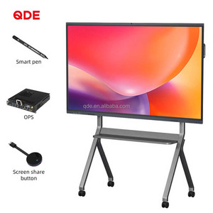 Qde 75 85 98 100 inch giảng dạy màn hình cảm ứng 4k bảng thuyết trình phòng họp bảng trắng kỹ thuật số bảng thông minh cho trường học - Product Image 1