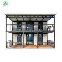 Villa extérieure à double étage, maisons préfabriquées modernes
