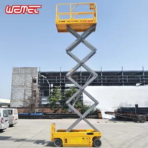 배터리 구동 6-18m 전기 이동식 가위 건설 리프트 유압 모바일 전기 가위 리프트 skylift