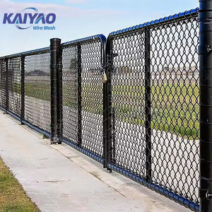 Yüksek Görünürlüklü Demir Tel Örgü Çelikten Yapılmış Zincir Bağlantılı Çit, Açık Baklava Örgü Yapısı - Product Image 1