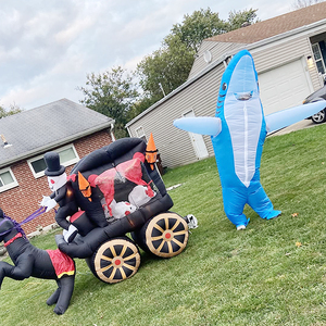 Costume gonflable de requin <span class=keywords><strong>Shrek</strong></span> pour adulte, costumes amusants d'Halloween, cosplay, costume de fantaisie, disfraz inflable adulto de tiburón - Product Image 6