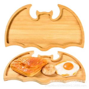 Bamboo Bat Shaped <b>Tray</b> Creative Halloween Dessert Plate For Children Party Serving - Product Image 2