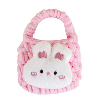 Monedero de Felpa con Diseño de Animal de Dibujos Animados, Tejido Transpirable, Mini Bolsa Portátil para Guardar Auriculares y Cables, para Chicas Lindas