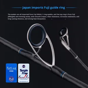 <span class=keywords><strong>Canne</strong></span> à pêche Lurekiller All Fuji Accessories 1.98m Slow Jigging Rod Cross Carbon pour la pêche au leurre en carbone - Product Image 3