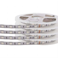 Bande LED flexible RGB SMD5050 à CRI élevé 70, 12V, IP20, étanche, télécommande, 60 LED/m, dimmable, durée de vie de 50 000 heures