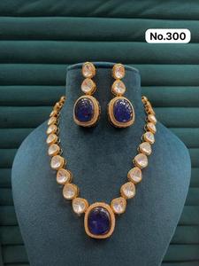 Ensemble collier et boucles d'oreilles exclusifs en zircon et pierres, bijoux tendance pour femme, idéal pour les mariages - Product Image 3