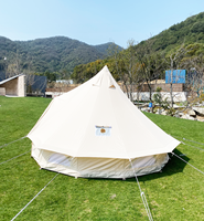 Tente de camping yourte mongole, style ethnique traditionnel, grande tente, résistante au vent et à la pluie, tente de camping sur les prairies