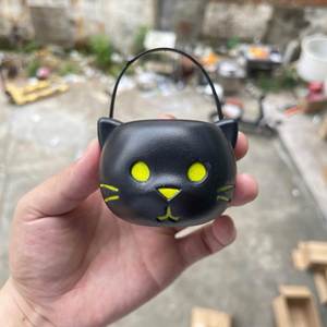 Novedoso Tarro de Plástico para Dulces con Diseño de Bruja Negra y Cubo de Llamas para Fiestas Temáticas de Halloween, Suministros de Decoración - Product Image 1