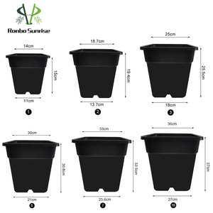 Ronbo Sunrise Grandes jardinières rectangulaires 1-25 Gal Pots de fleurs et fournitures pour plantes d'extérieur en gros bon marché - Product Image 4
