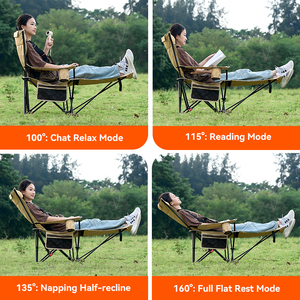 Chaise pliante en aluminium sur mesure pour l'extérieur, chaise de plage portable, chaise inclinable de luxe, robuste - Product Image 3