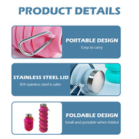 17oz Silicone Pliant Bouilloire Fitness Voyage Sports Portable Stretch Bouteille D'eau En Plein Air Camping Drinkware Écologique