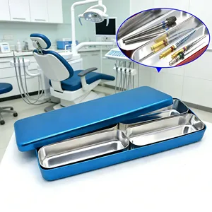 Dental Autoclave Disinfection Sterilizer Case High Temperature Resistant Dental Endo <b>Files</b> Holder <b>Box</b> for Dental Burs Drills - Product Image 1