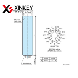 R6094P-01 หัวตรวจจับแสงแบบโฟโตอิเล็กทริก PMT, หลอดโฟโตมัลติพลายเออร์แบบปลายหน้าต่าง หลอดอิเล็กตรอน ใหม่และของแท้ - Product Image 1