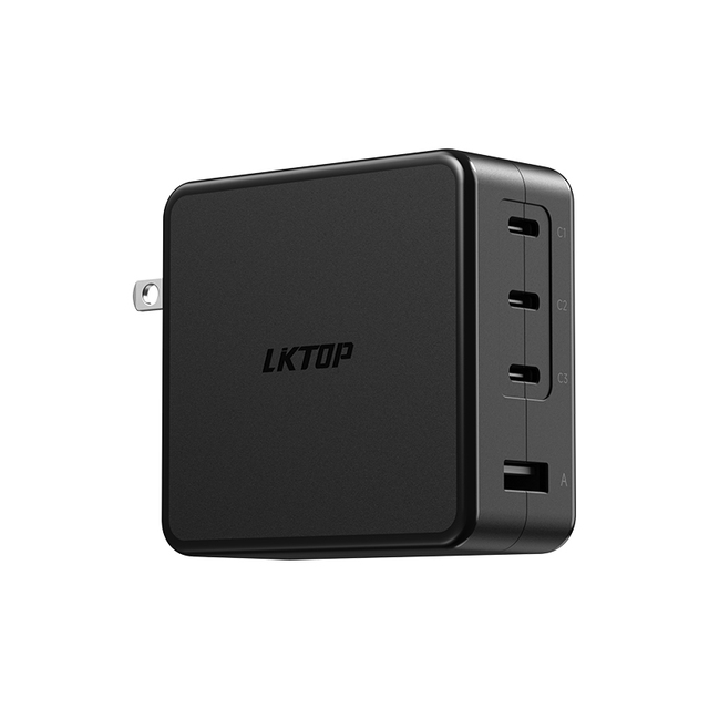 LKTOP 100W GaN Fast Charger 3C + 1A Multiport Power Adapter Compatible with for Drones Charging Hub
