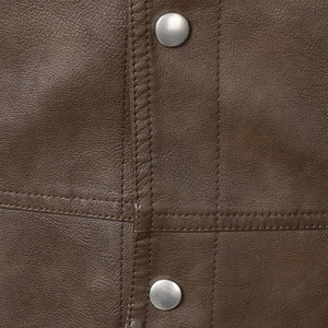 Chaleco de Cuero Personalizado para Hombre, Informal, de Invierno, 100% Cuero de Alta Calidad, Transpirable, de Secado Rápido, con Cuello Alto y Bolsillos - Product Image 6