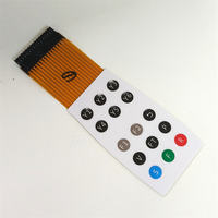Keyboard Membran dengan Overlay Grafis Sirkuit FPC Pitch 2.54mm dan Casing Plastik