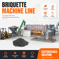 Ligne de production de charbon de bois sans fumée en continu à partir de coques de noix de coco écologiques et de déchets agricoles, avec briquettes à roulement motorisé