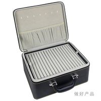 Boîte de rangement à bijoux carrée moderne en cuir grande capacité en gros, en stock, vente directe usine, livraison directe en une seule pièce, pour voyage
