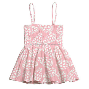 Nuovo Arrivo: Top da <span class=keywords><strong>Donna</strong></span> a Tema Hawaii con Spalline Sottili Regolabili, in Seta di Latte, Senza Maniche, con Gonna Smockata - Product Image 3