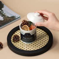 Diffuseur d'arômes décoratif haut de gamme en cristal, coffret cadeau, pot en céramique bleu floral vintage, ensemble de pierres parfumées au sel de rose pour cadeau de mariage